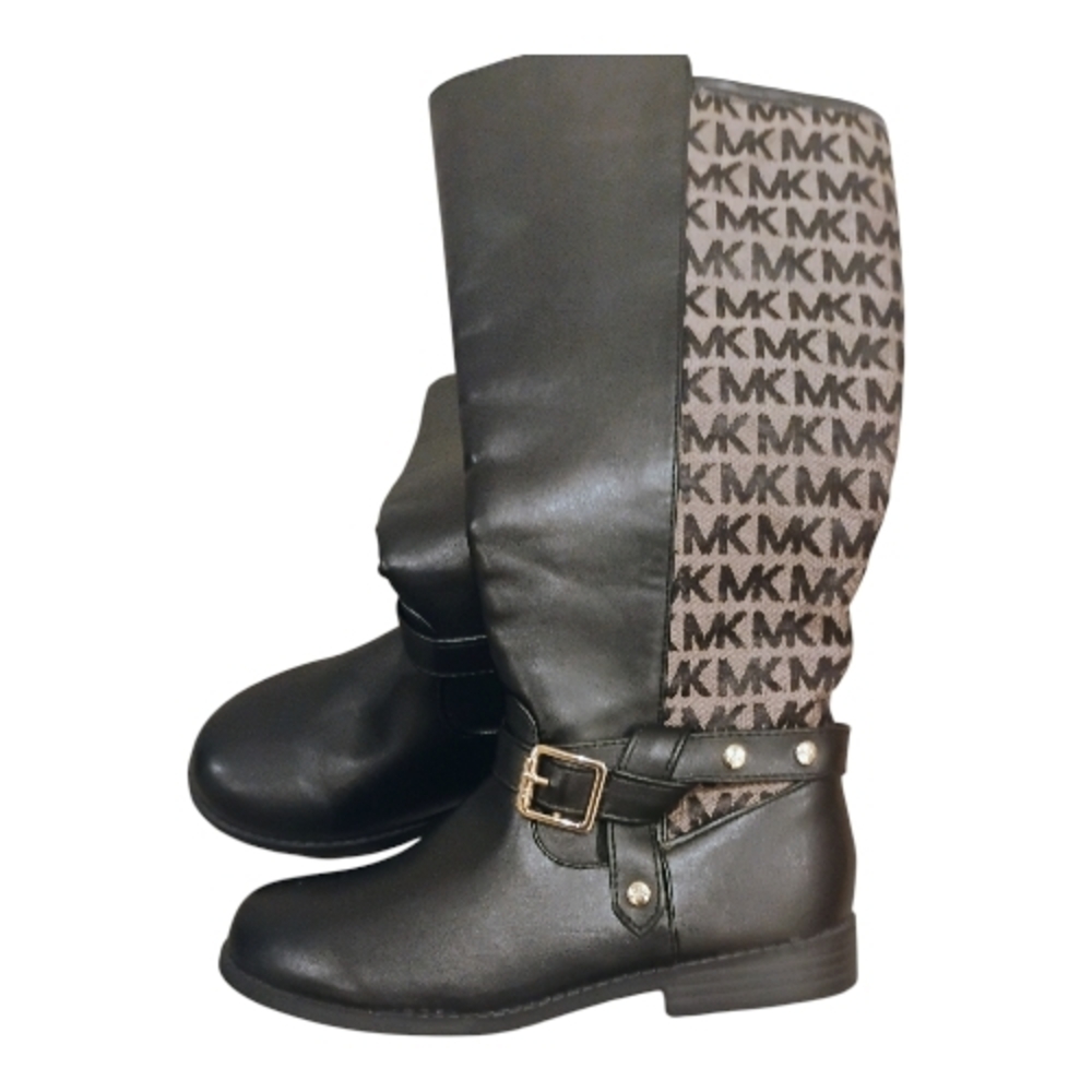 Michael Kors Kids Black Logo Boots